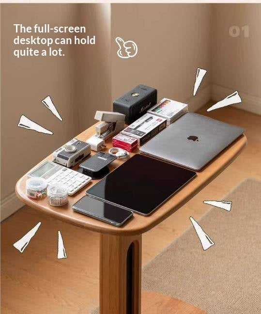 Cherry, Oak Solid Wood Lift Side Table