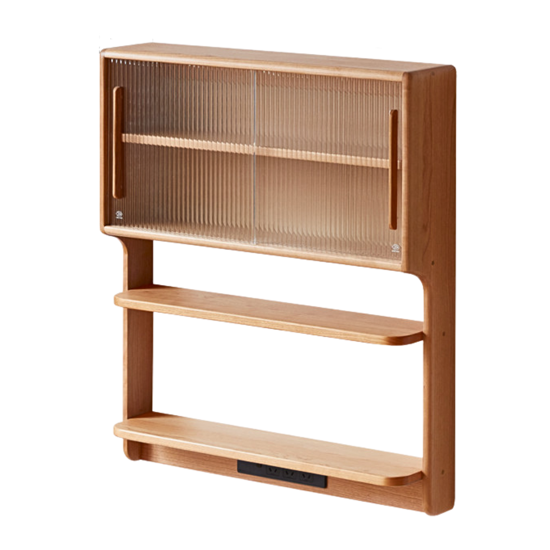 Cherry Solid Wood Wall Storage Cabinet
