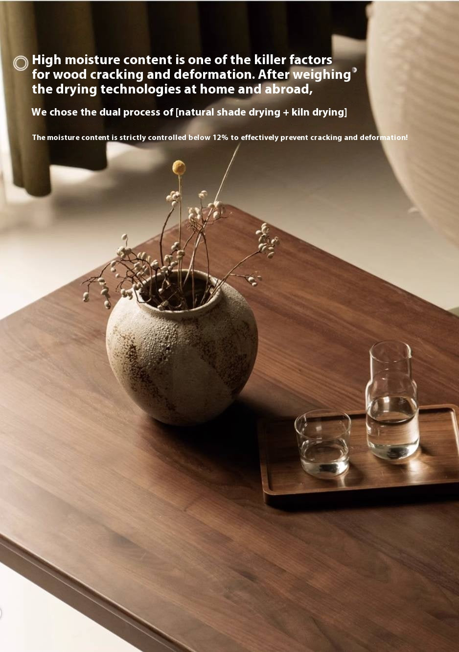 Black Walnut, Oak, Ash Solid Wood Large Board Dining Table