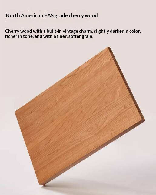 Cherry Solid Wood TV Stand with Multi-Functional Storage Modules