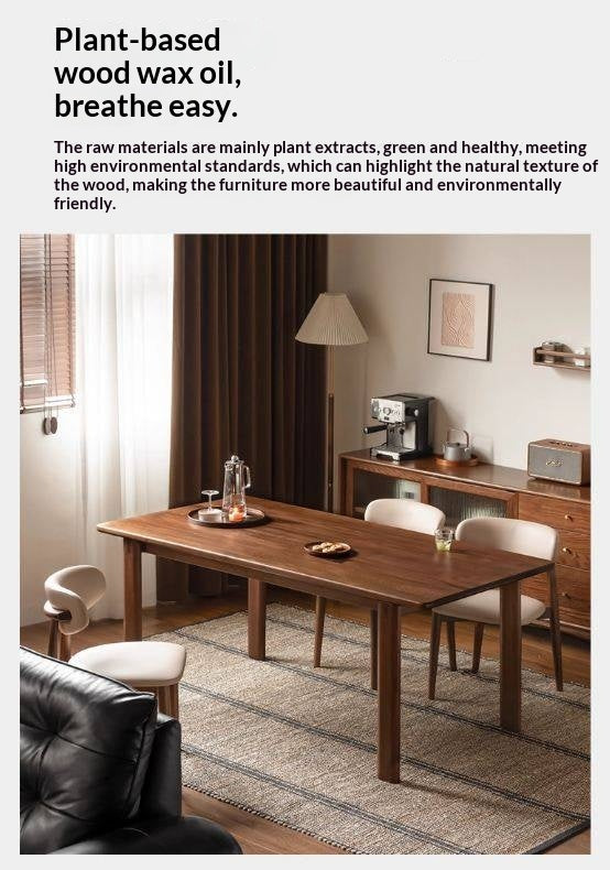 Black Walnut, Oak Solid Wood Large Board Dining Table