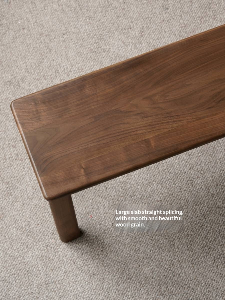 Black Walnut, Oak, Sandalwood, Ash, Solid Rubberwood Nordic Long Bench