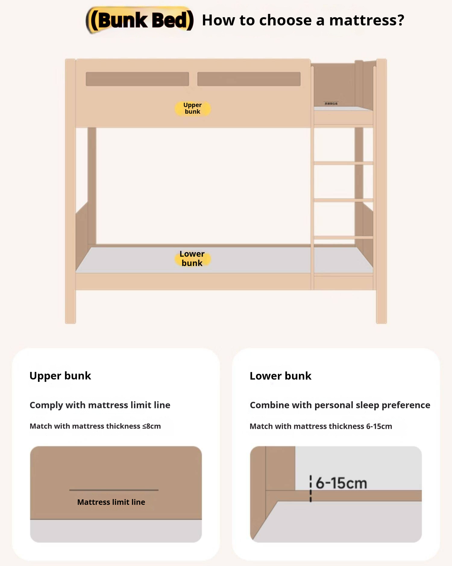 Beech Solid Wood Children's Bunk Bed