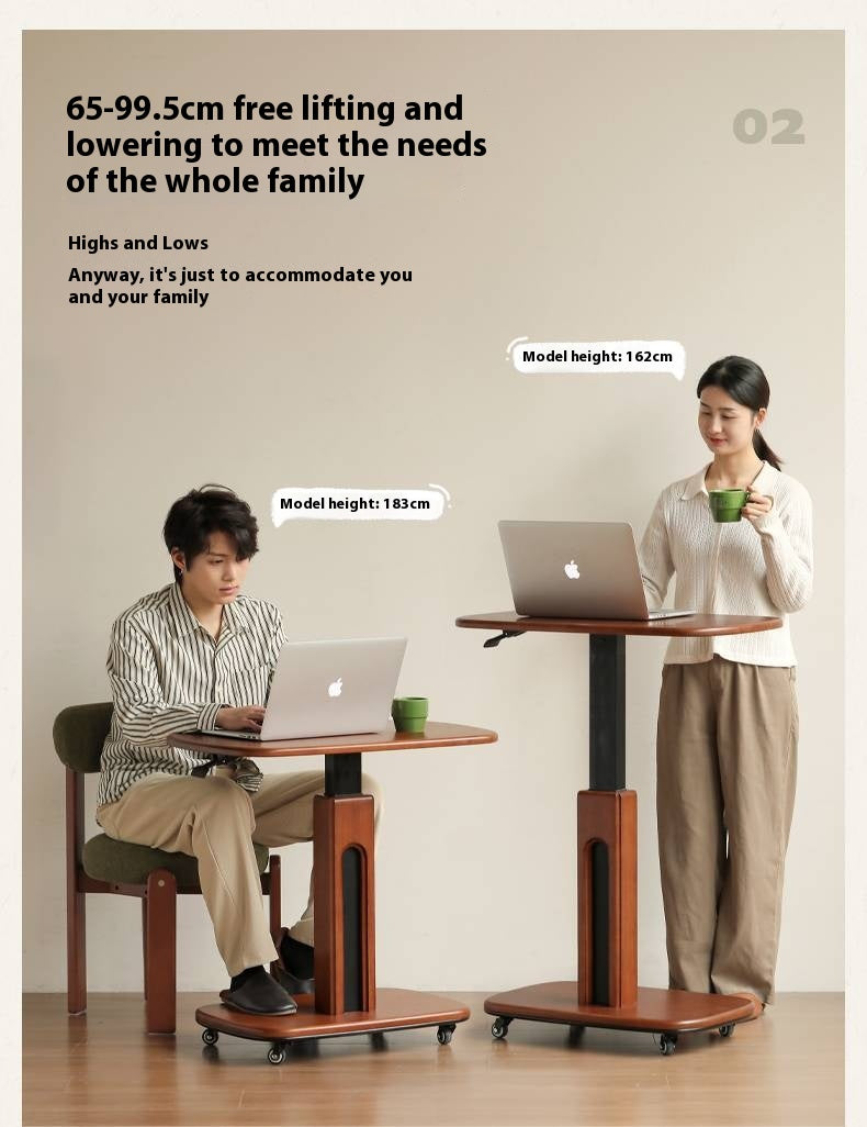 Tulipwood Solid Wood Lifting Medieval Style Side Table