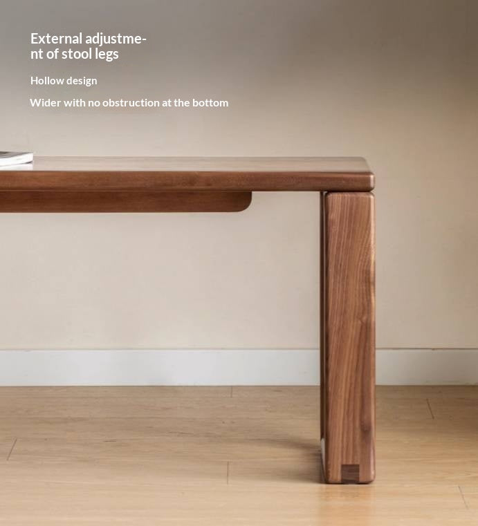 Black Walnut, Oak Solid Wood Long Bench