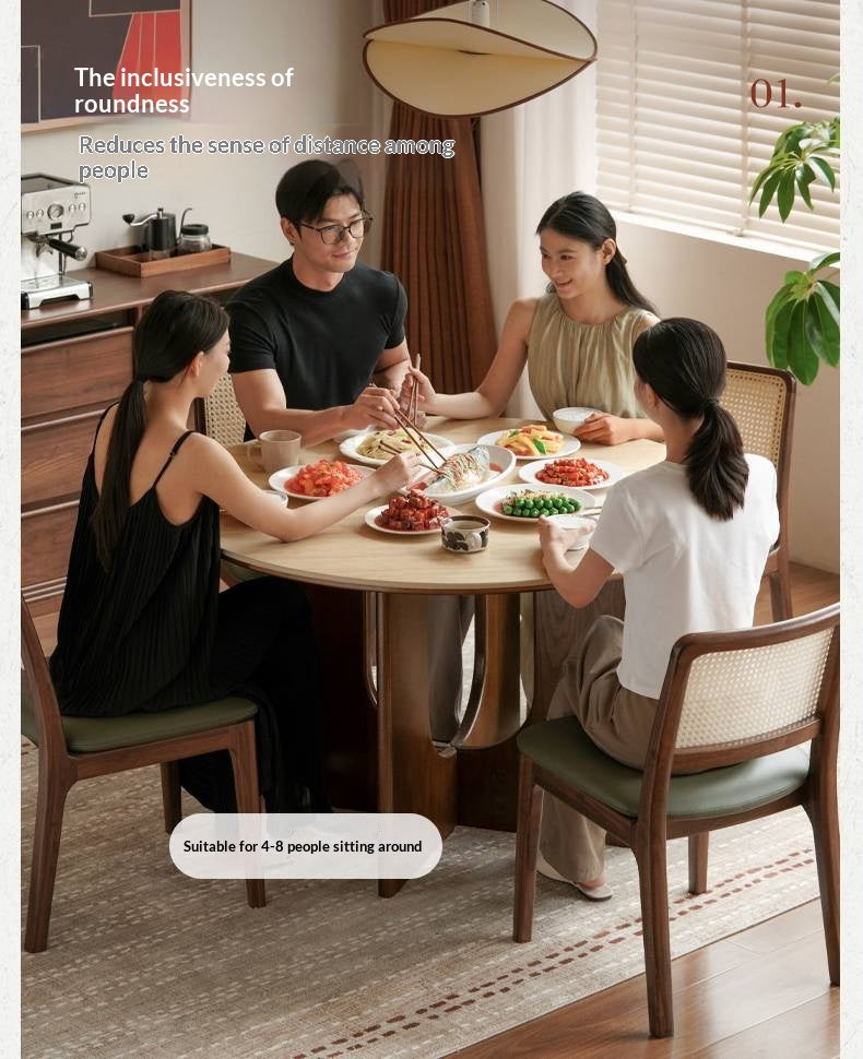 Ash Solid Wood Vintage Style Dining Table