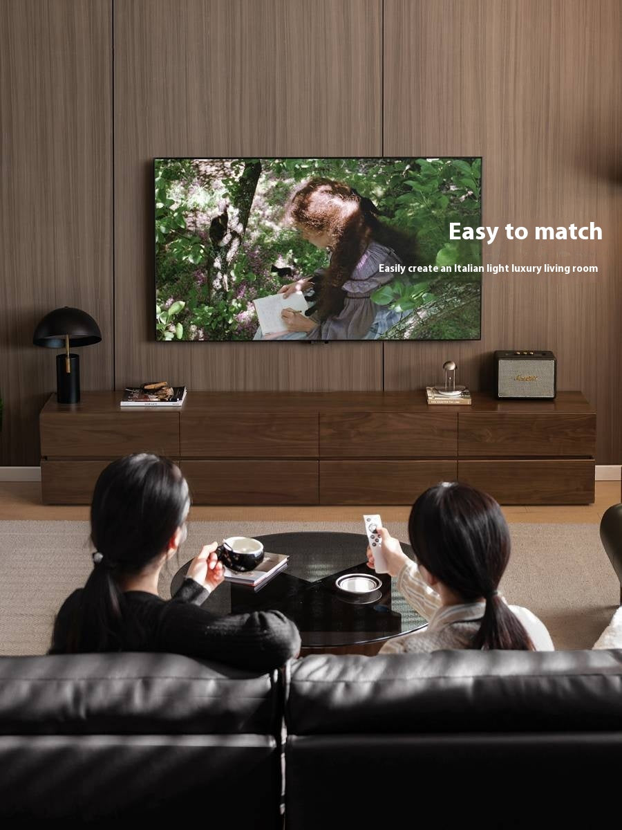 Black Walnut Solid Italian Light Luxury TV Stand