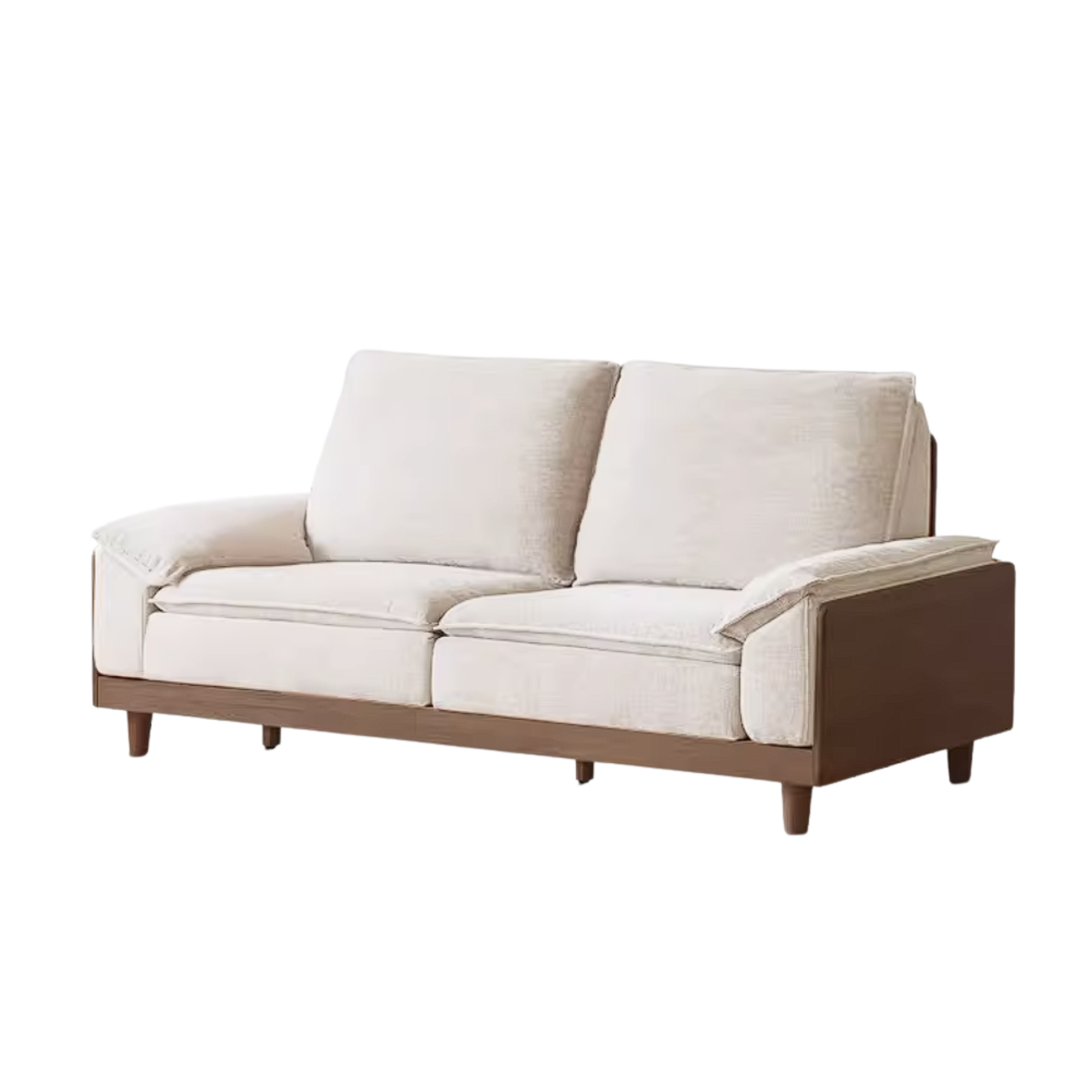 White Oak Solid Wood Sofa with Modern Minimalist Style
