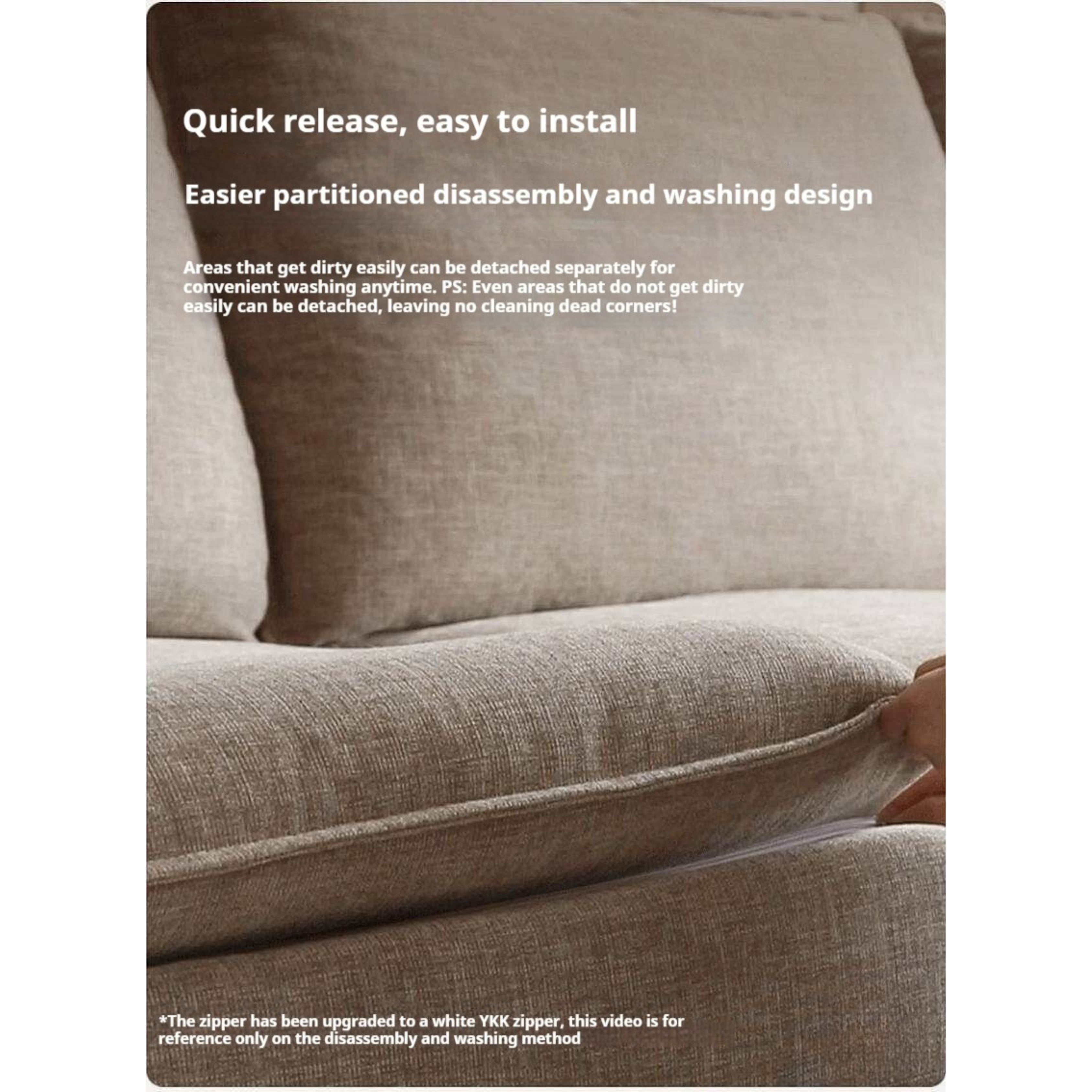 White Oak Solid Wood Sofa with Modern Minimalist Style