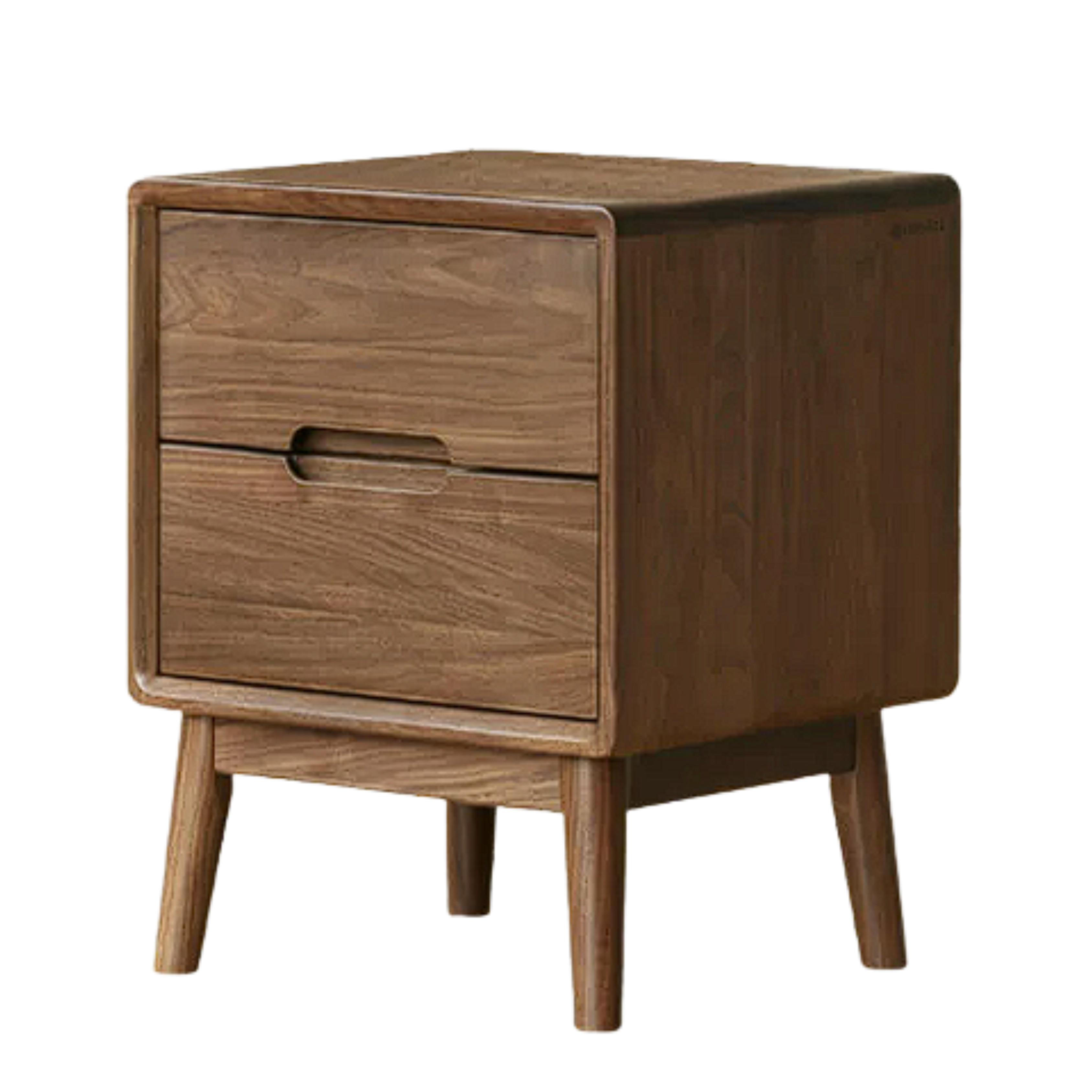 Solid Longan Hardwood, Black Walnut Nightstand