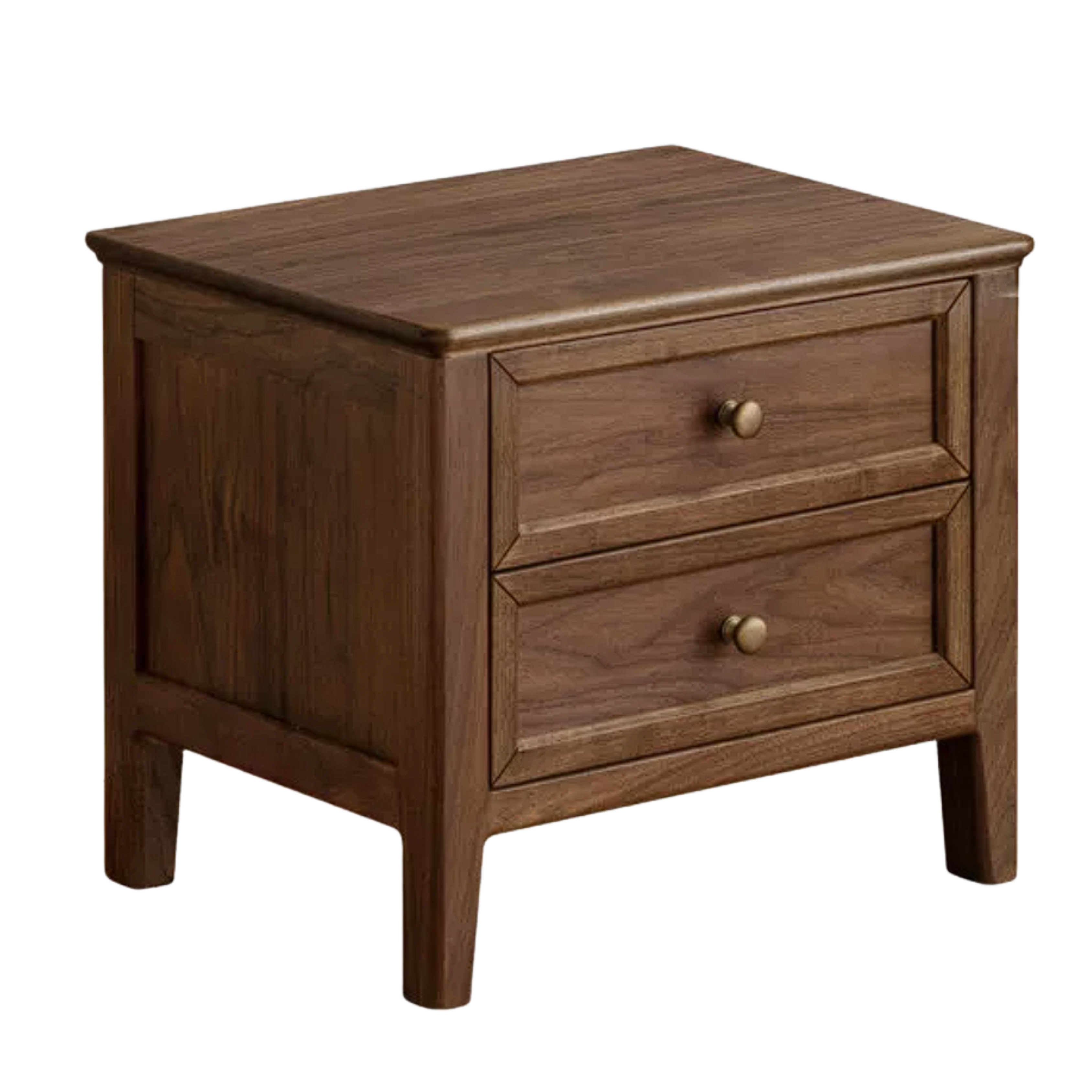 Black Walnut Solid Wood Nightstand.