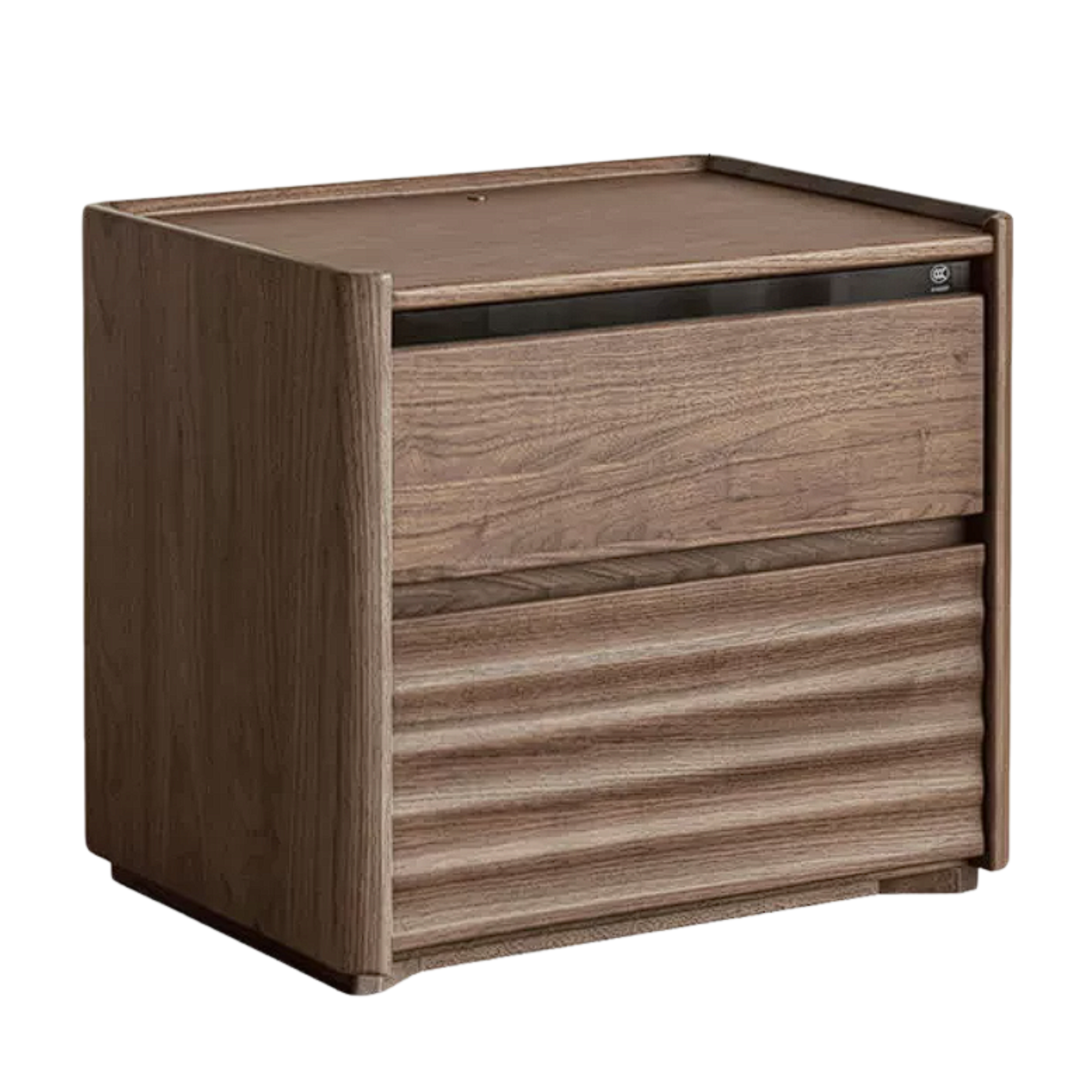 Black Walnut Solid Wood Simple Nightstand.