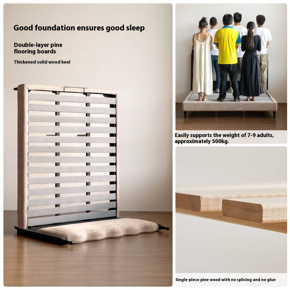 Fabric French Retro Soft Back Bed