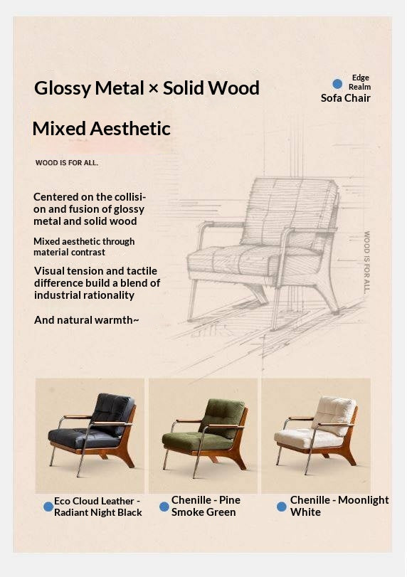 Beech Solid Wood Middle Ages Single Chair