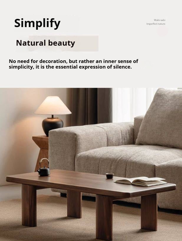 Black Walnut Solid Wood Wabi-Sabi Style Coffee Table
