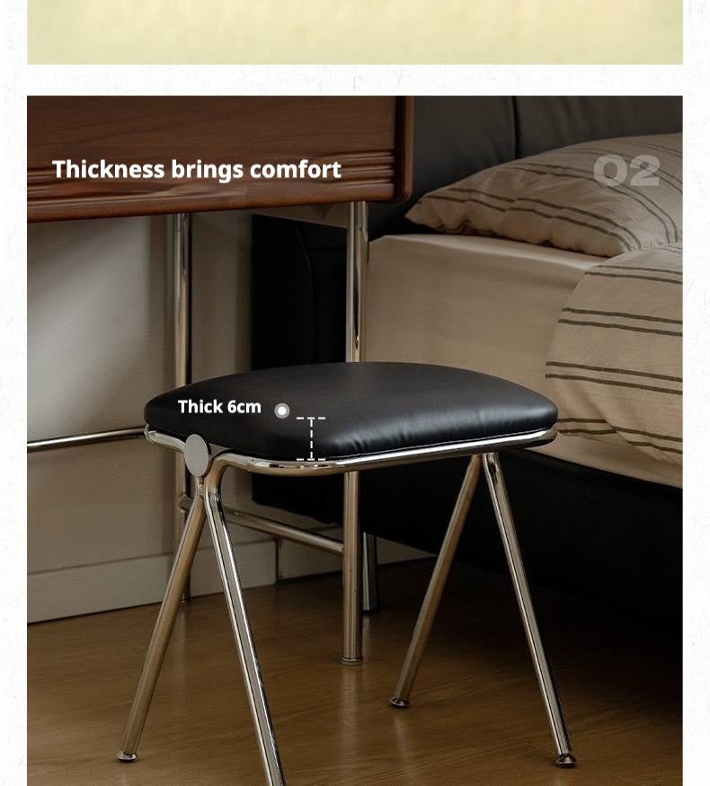 Organic leather Soft Package Makeup Stool.