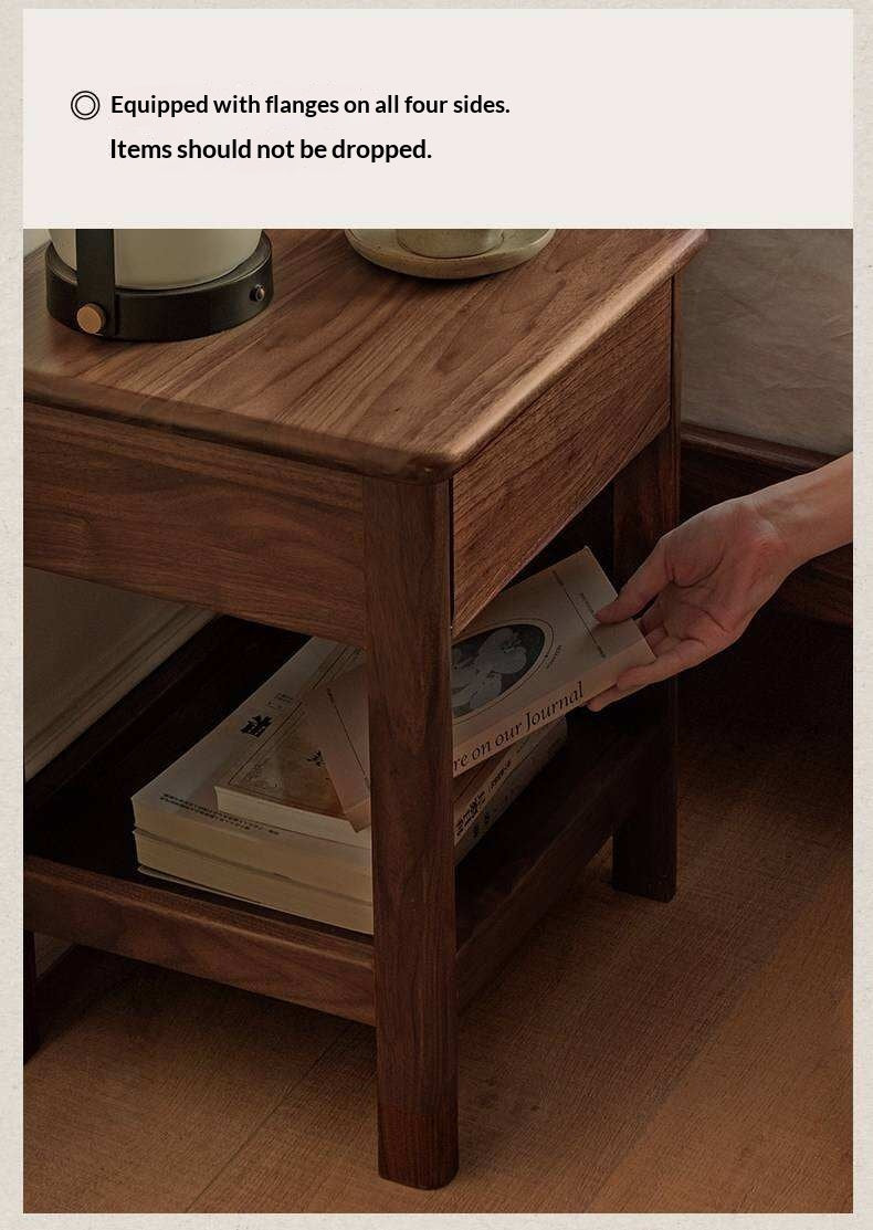 Black Walnut, Ash Bedside Storage Cabinet
