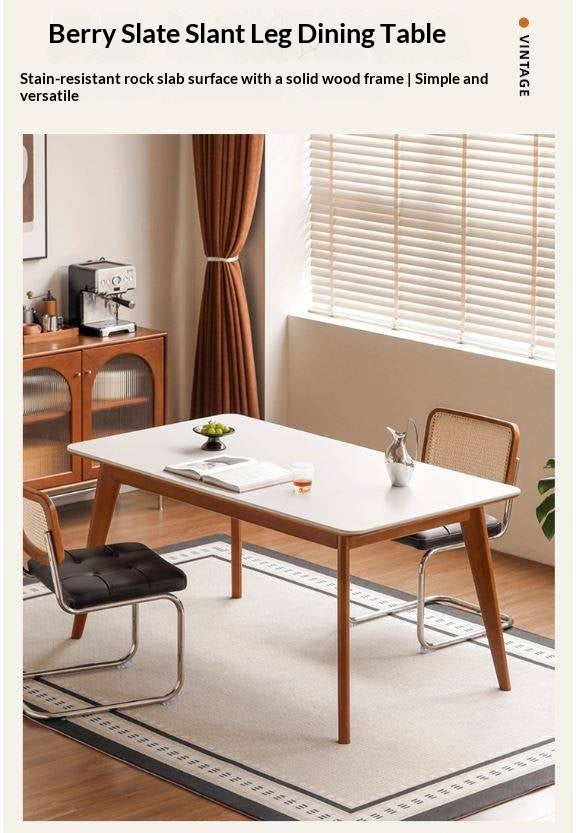 Tulipwood Solid Wood Retro Style Dining Table