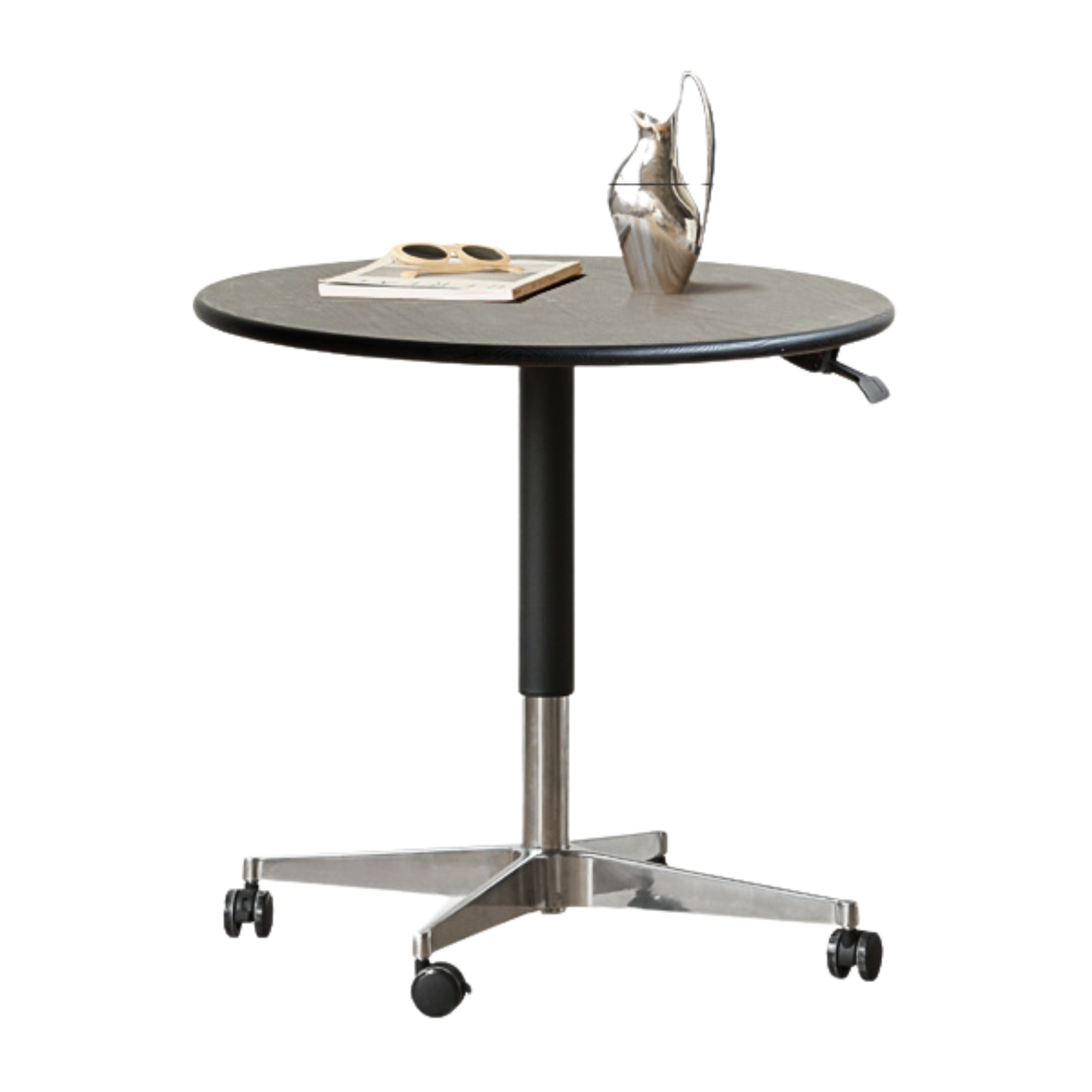 Black Walnut, Oak, Cherry Solid Wood Lifting Movable Side Table