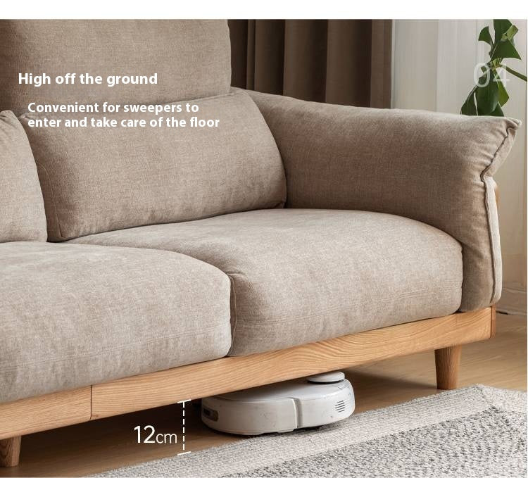Oak Solid Wood high-back sofa