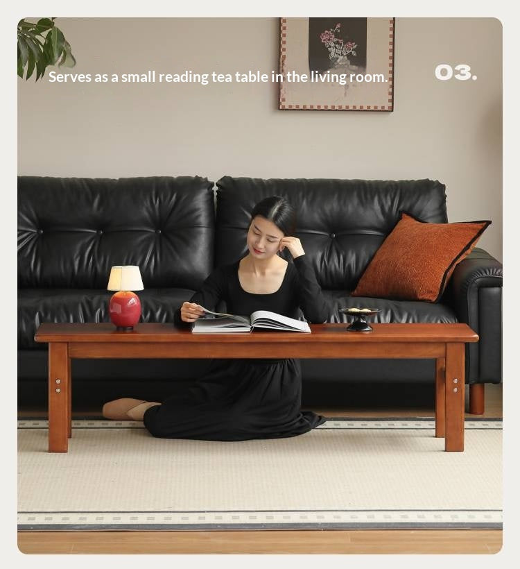 Tulipwood Solid Wood Vintage Style Long Bench