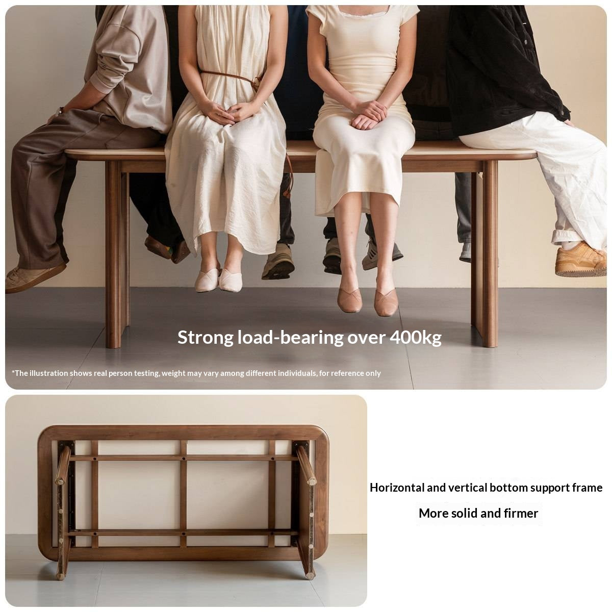 Black Walnut Solid Wood Vintage Style Slab Dining Table