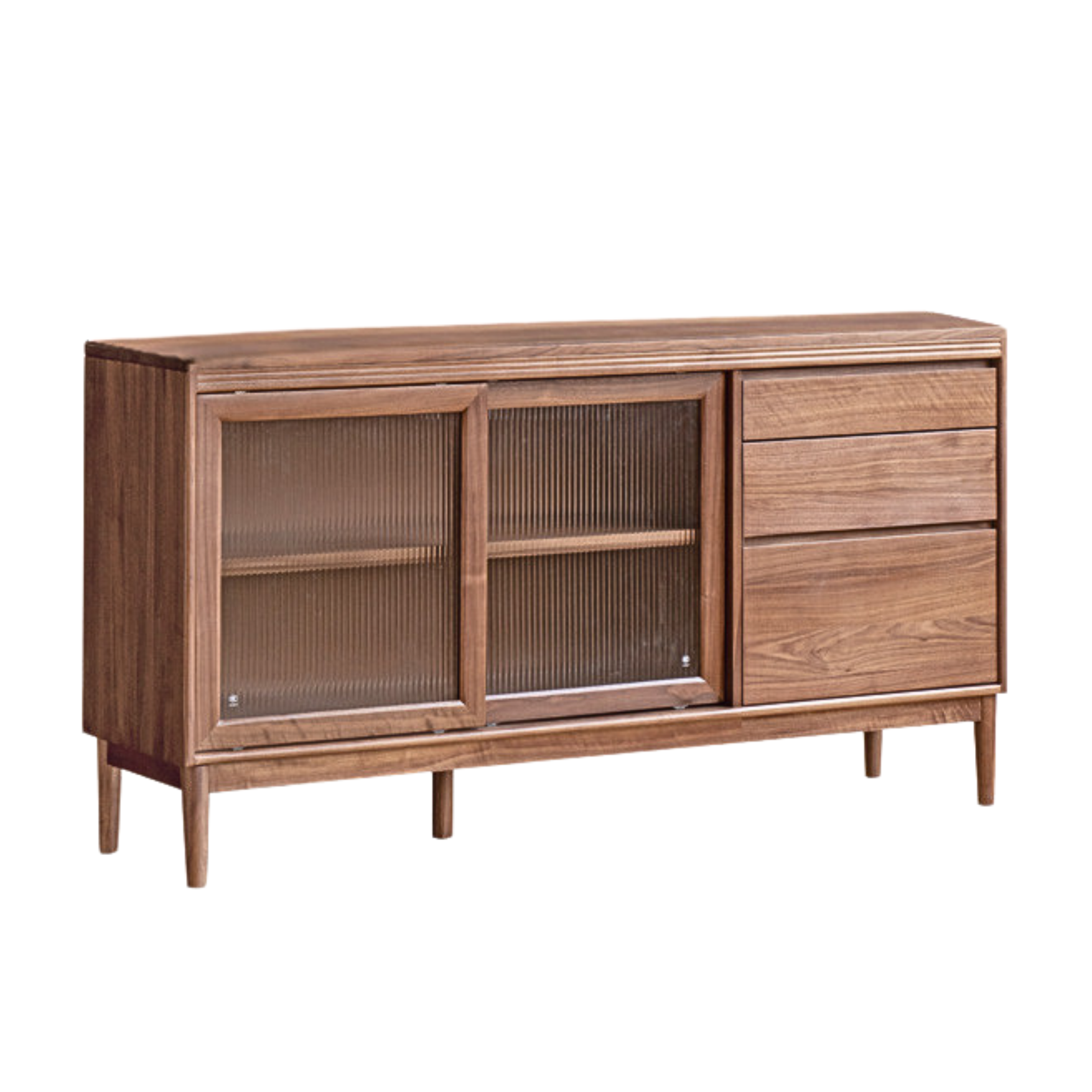 Black Walnut, Oak Solid Wood Rock Board Sideboard