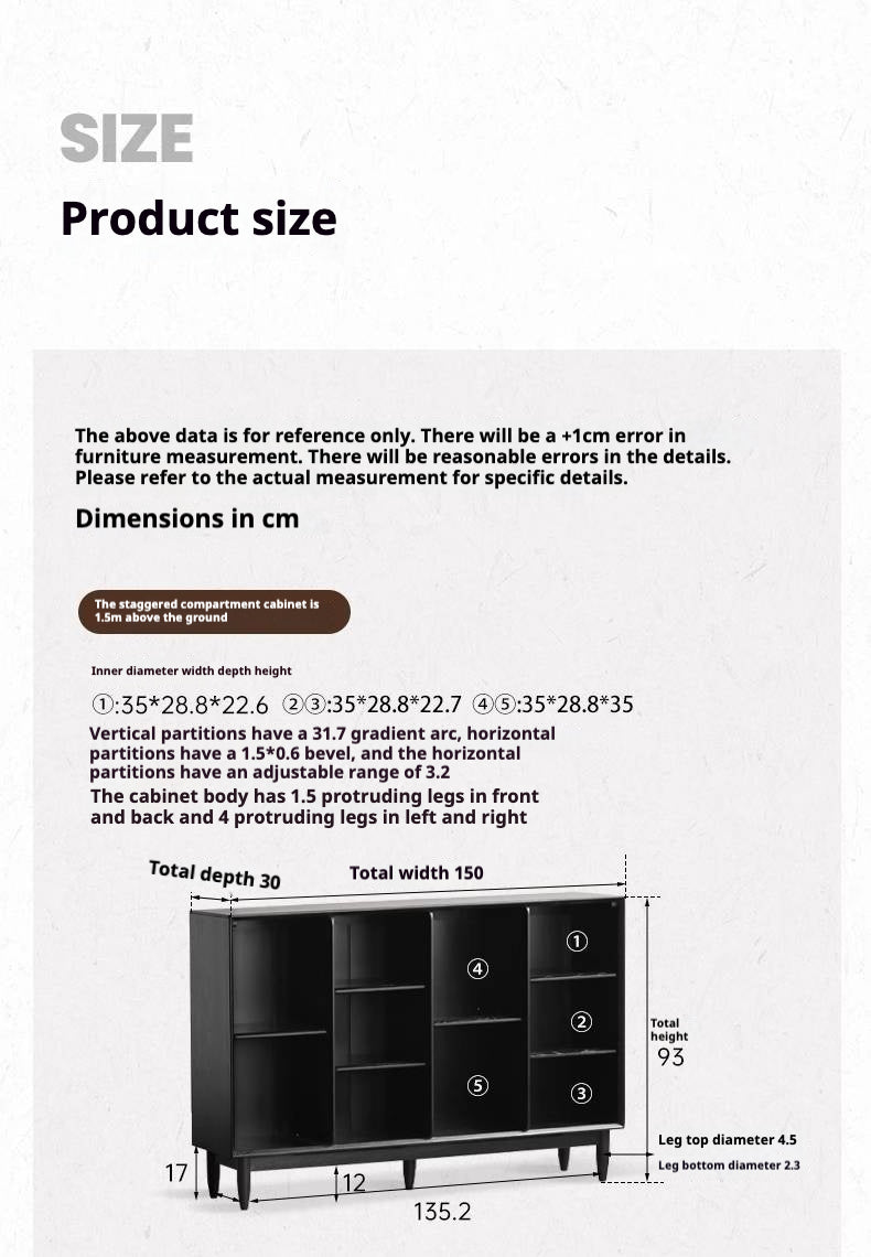 Oak Solid Wood Black Modern Bookcase