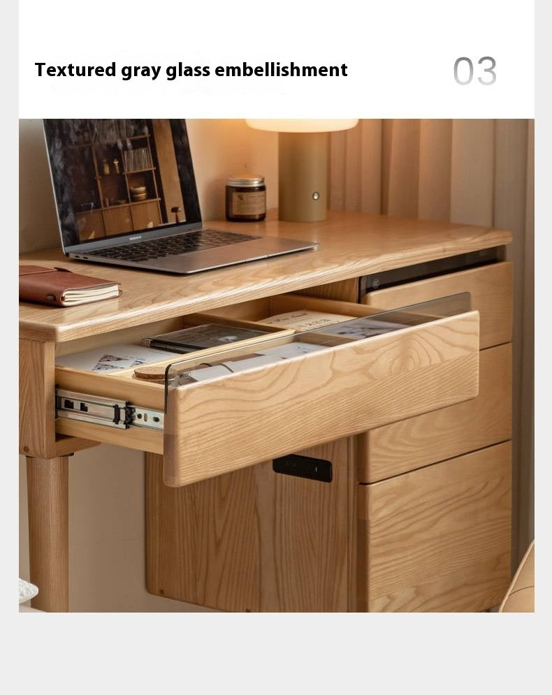 Ash Solid Wood Multifunctional Modern Dressing Table.