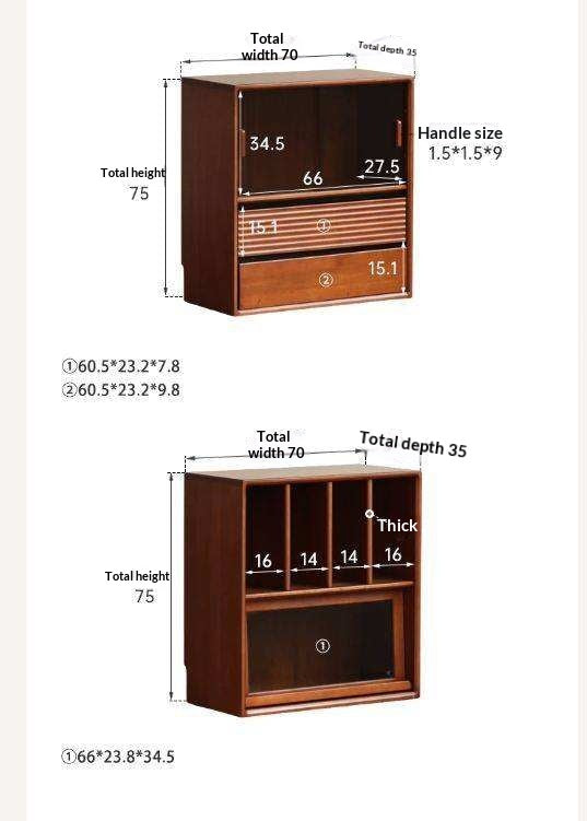 Poplar Solid Wood Antique Style Partition Bookcase