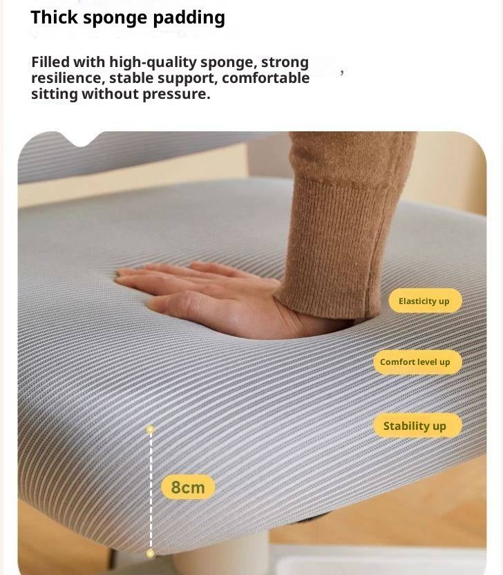 Children's Study Chair With Adjustable Backrest And Lifting Mechanism