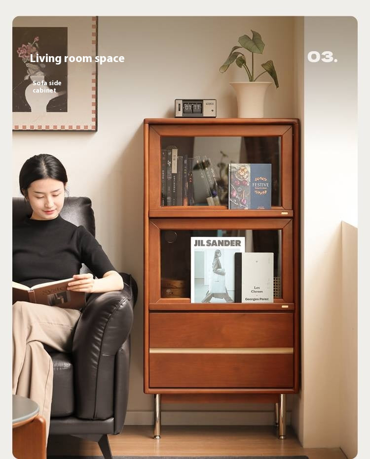 Poplar Solid Wood Ancient Style Side Cabinet.