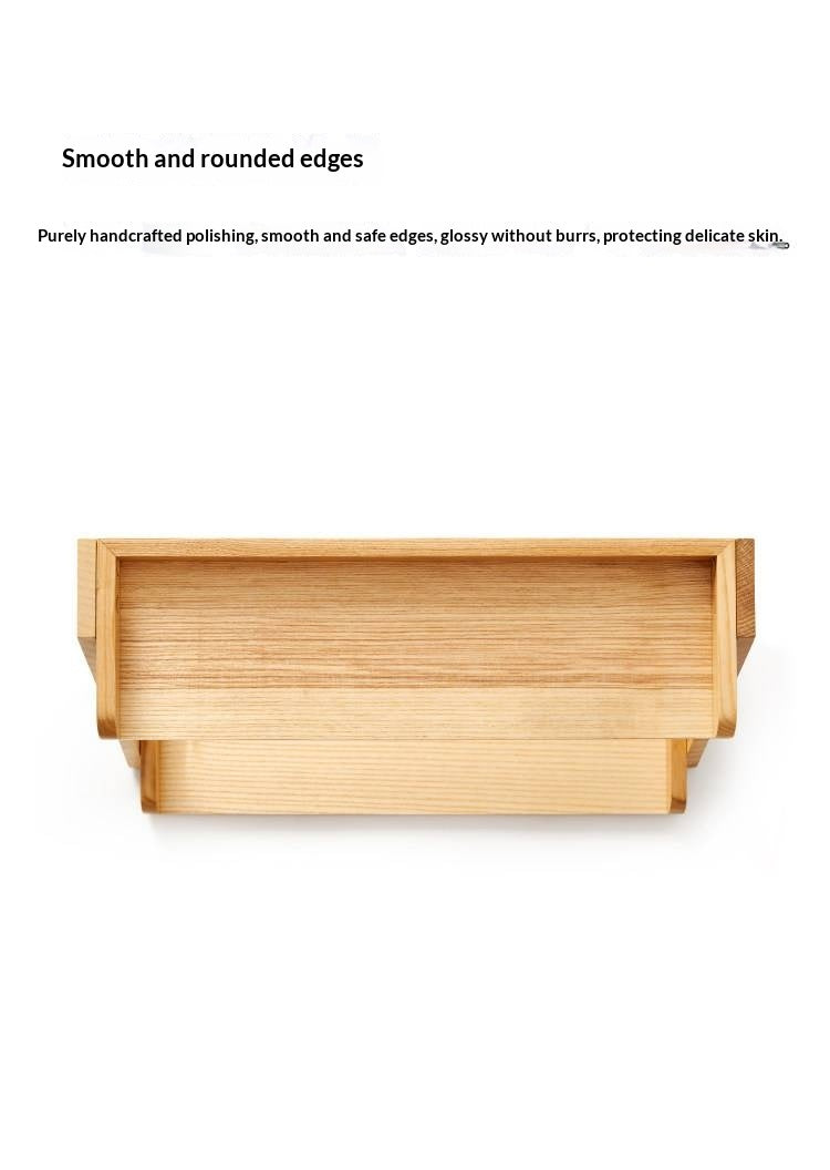 Ash Solid Wood Double Layer Open Sorting Rack