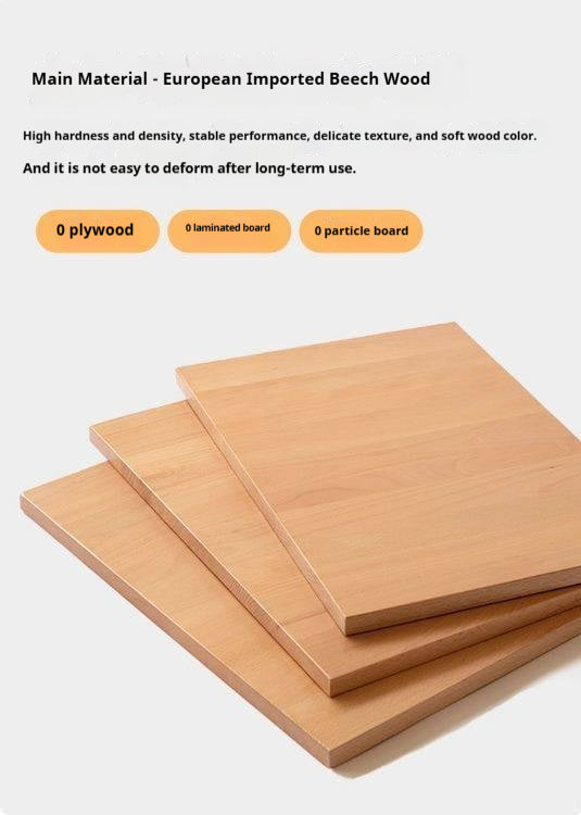 Beech Solid Wood Study Desk