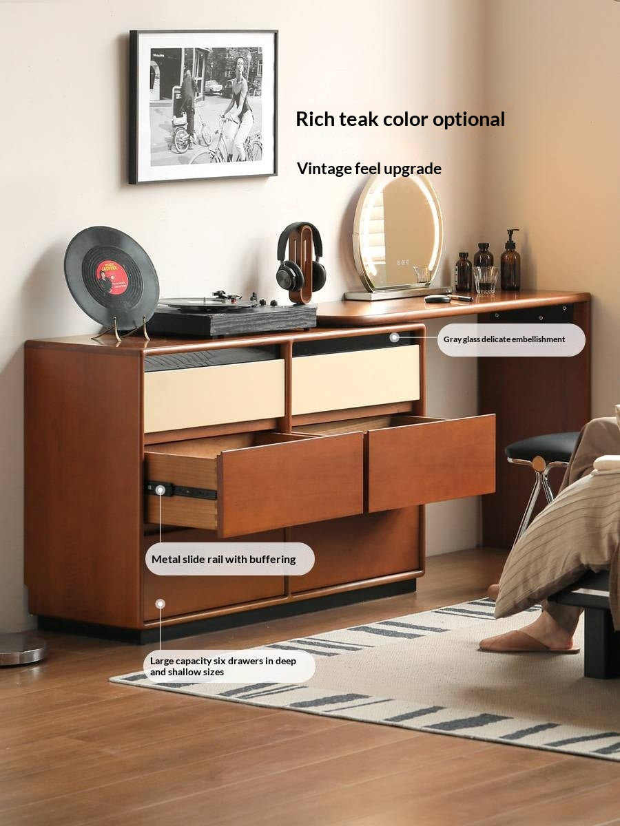 Cherry Solid Wood Modern Style Vanity Table.