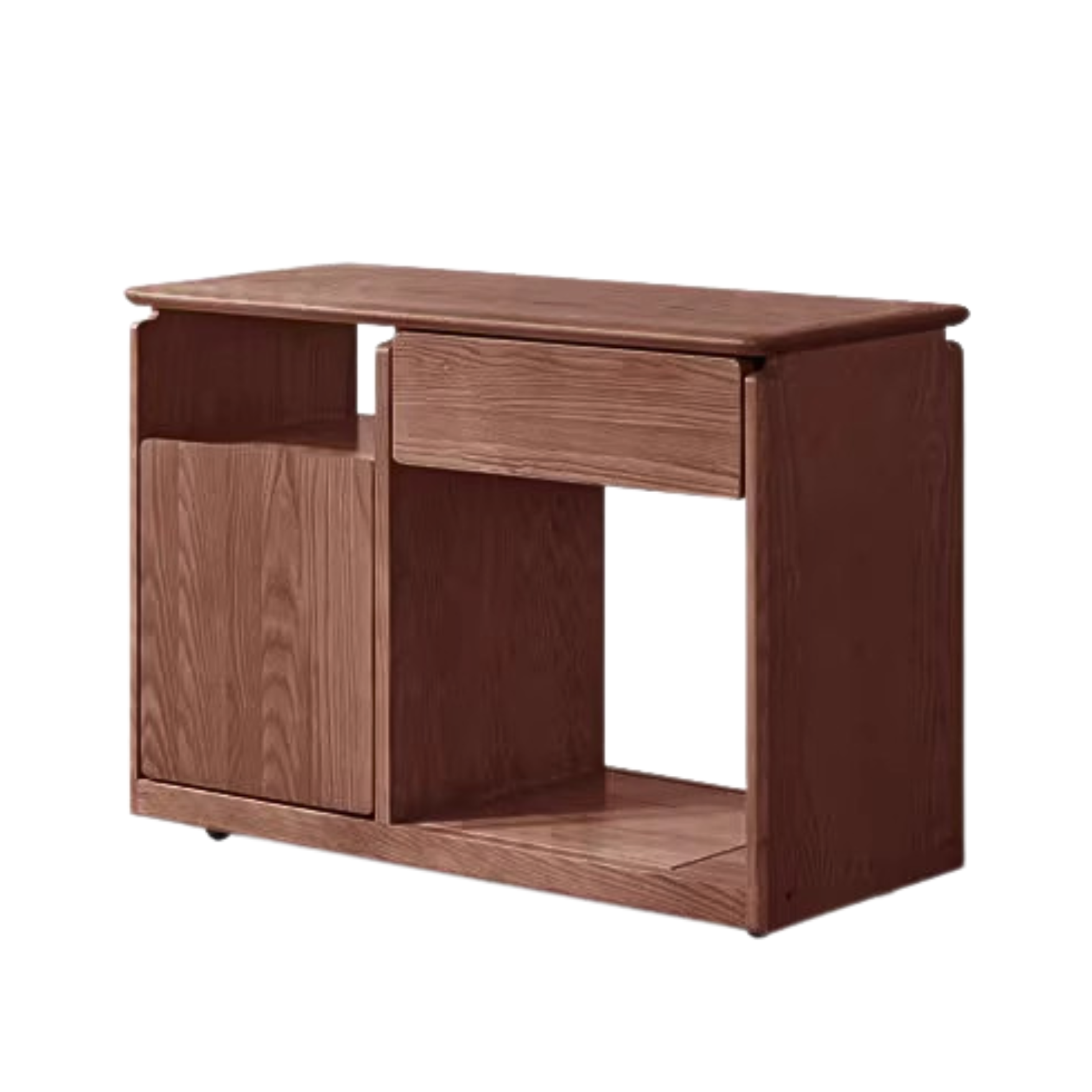 Oak, Black Walnut, Ash Solid Wood Mobile Side Table