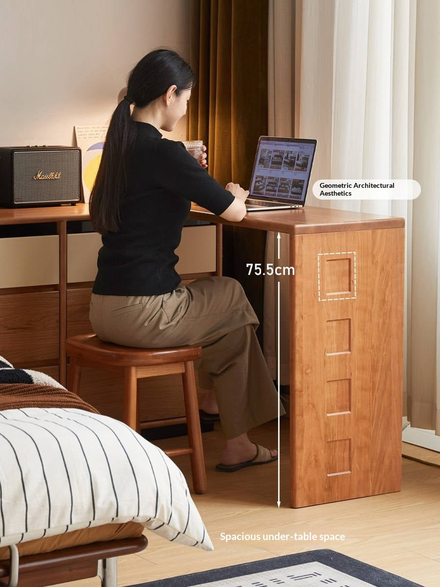 Cherry Solid Wood Modern Style Vanity Table.