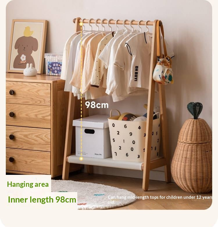 Beech Solid Wood Kids Wardrobe