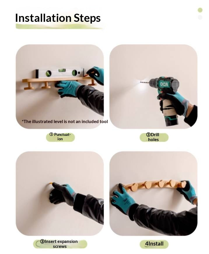 Beech Solid Wood Entry Door Porch Hanger