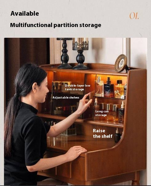 Poplar Solid Wood Multifunctional Vanity Table.