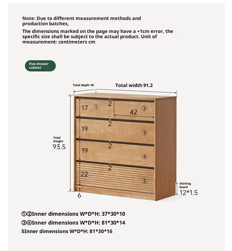 Ash Solid Wood Modern Minimalist Chest Of Drawers