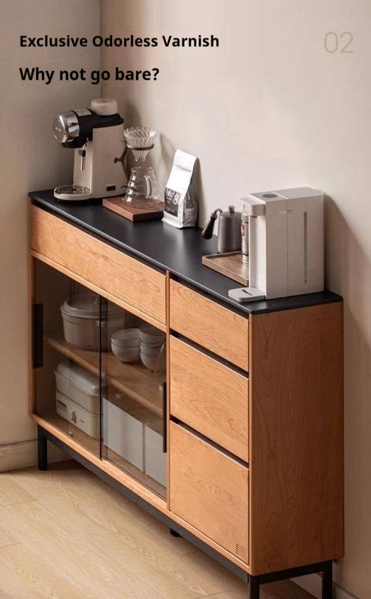 Cherry Solid Wood Rock Board Dining Sideboardс