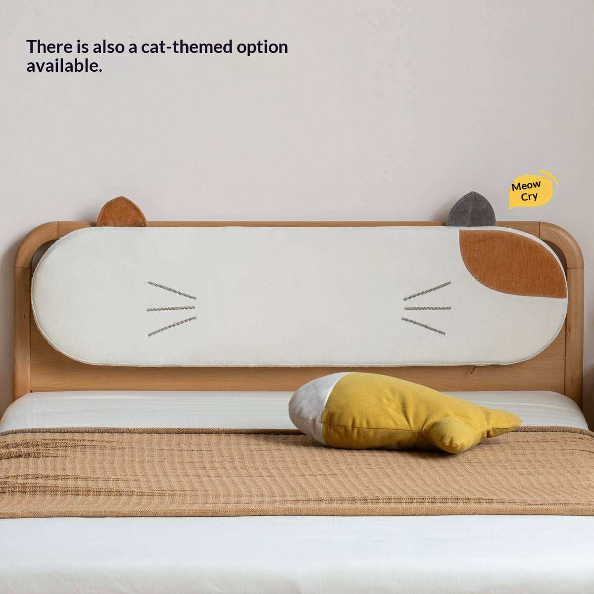 Kids Upholstered Bed with Soft Padded Headboard, Removable Washable Cover