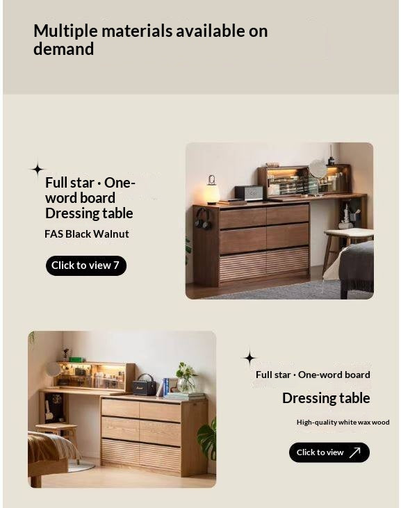 Ash Solid Wood Modern Minimalist Vanity Table