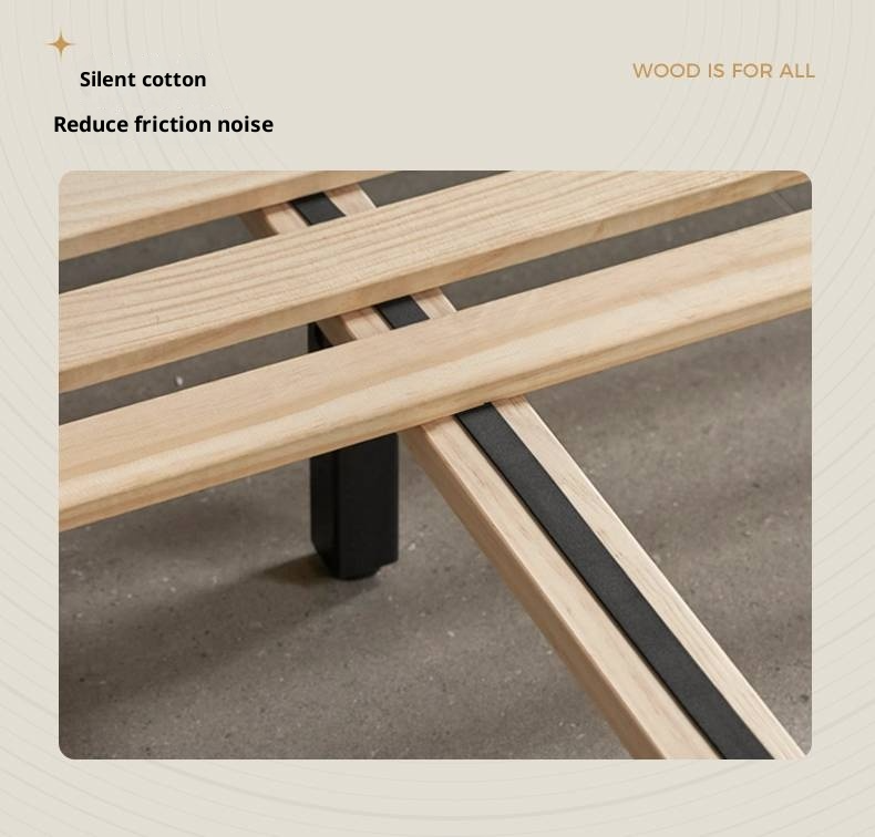 Ash Solid Wood Luminous Bed Modern Minimalist