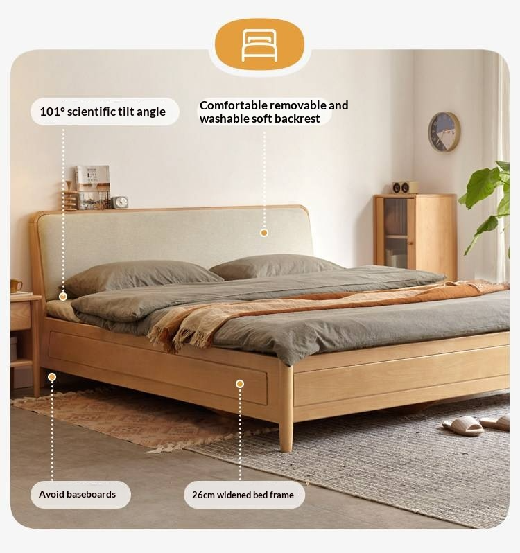 European Beech Solid Wood Multi-Functional Box Bed