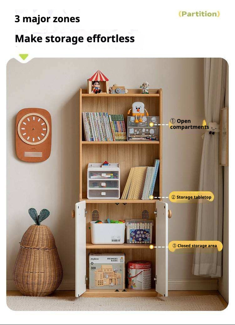 Beech Solid Wood Children's Bookcase