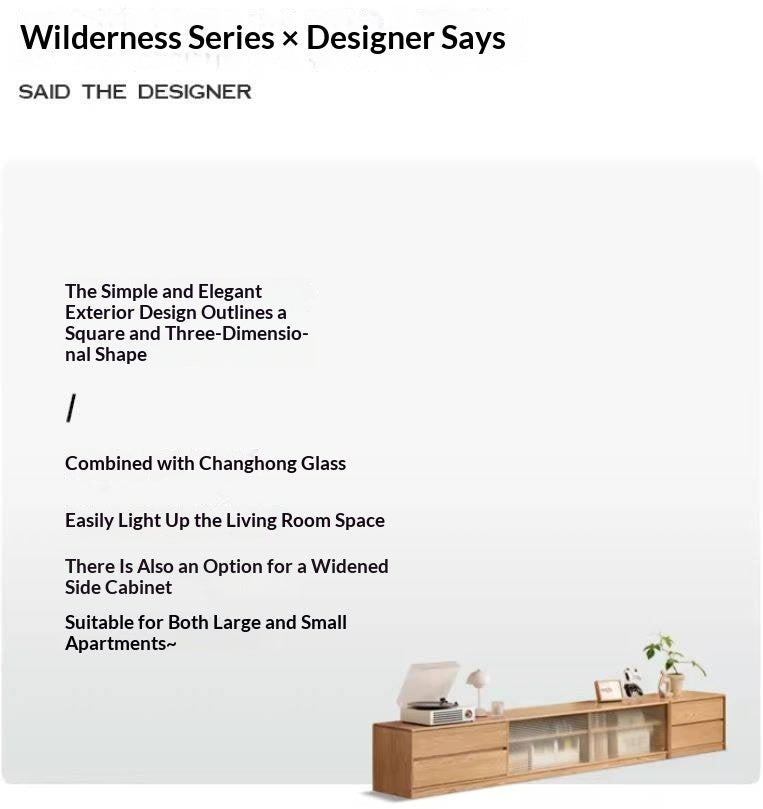 Solid RubberWood, Oak Solid Wood TV Cabinet Floor Combination,