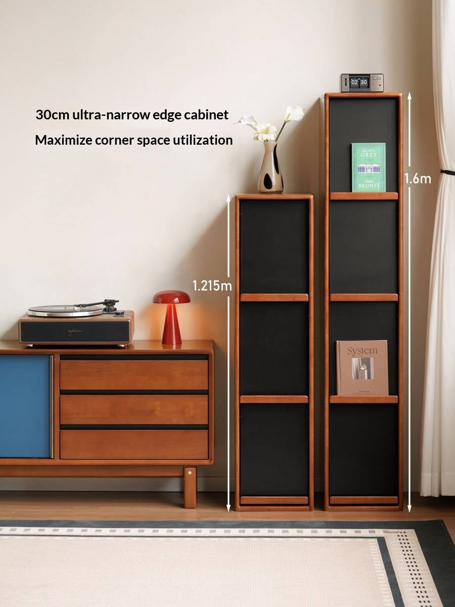 Solid Rubberwood Vintage Style Side Cabinet