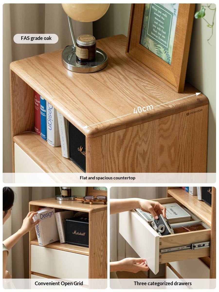 Oak Solid Wood Floor Side Cabinet